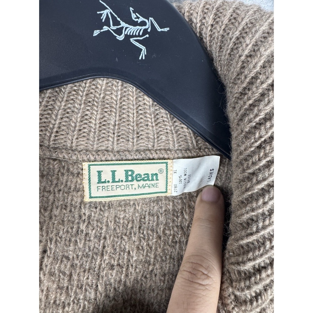 Vintage LL Bean 100% Wool Full Zip Sweater‎ Womens XL 90s USA Western Utility - Picture 12 of 15
